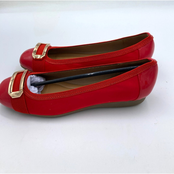 Comfortview Women's The London‎ Flat Hot Red Size 9.5W New/Box - Picture 10 of 13